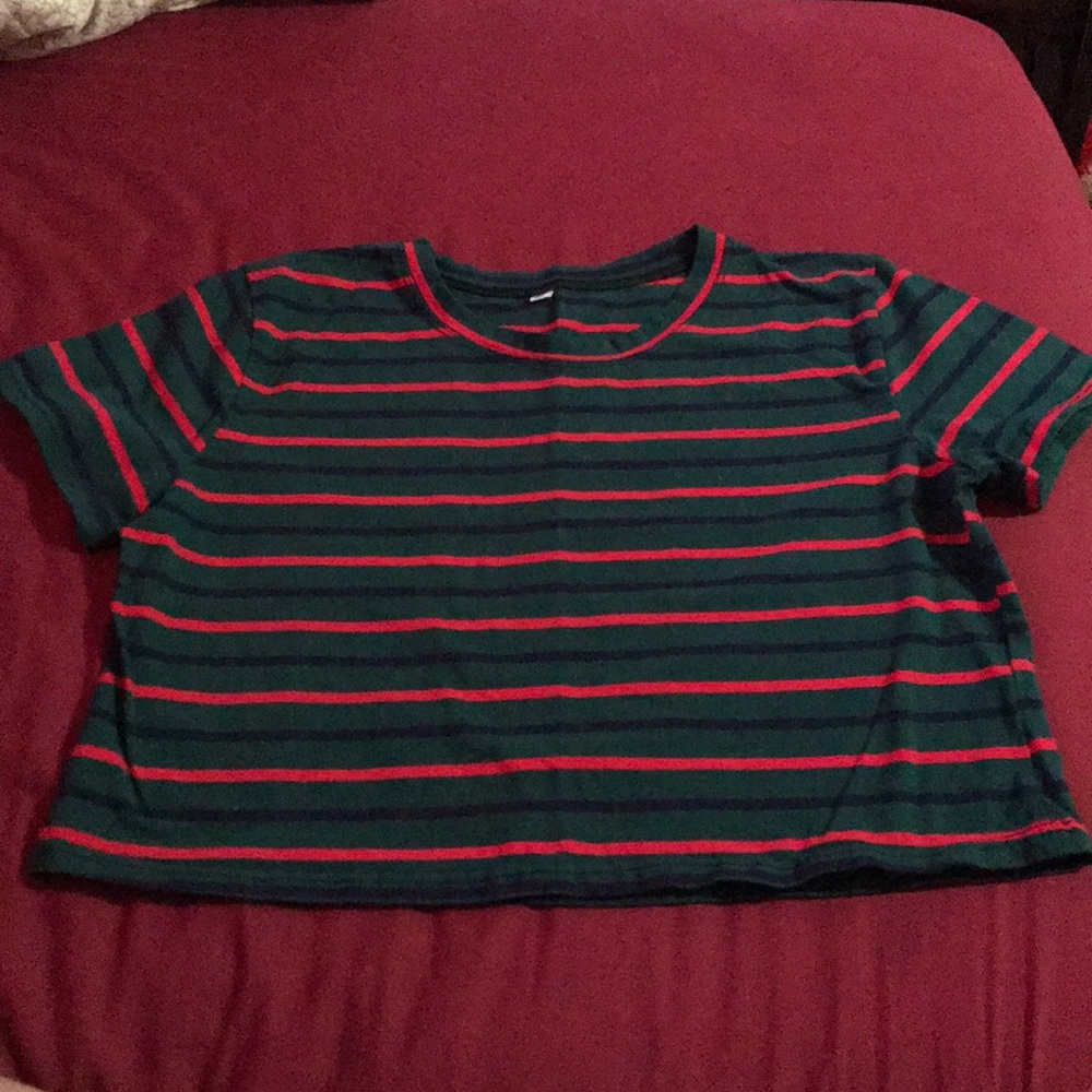 STRIPED CROP TOP(reposh)